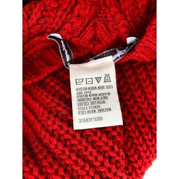 American Rag Tunic Sweater Red Juniors' Mixed-Knit‎ - Picture 5 of 6